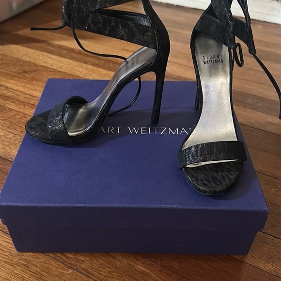 Stuart Weitzman Black High-Heeled Sandals - Picture 3 of 6
